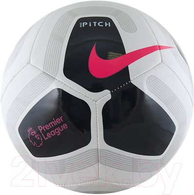 Футбольный мяч Nike Pitch PL / SC3569-100 (размер 4, белый/черный/розовый)