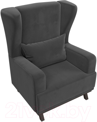 Кресло мягкое Mebelico Джон / 101976 (велюр, серый)