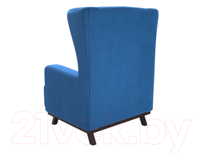 Кресло мягкое Mebelico Джон / 101977 (велюр, синий)