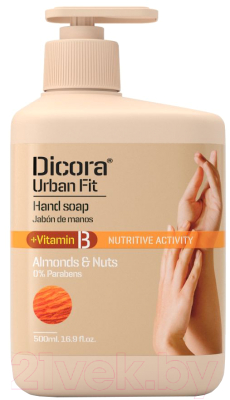 Мыло жидкое Dicora Almonds & Nuts с витамином В (500мл)