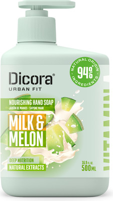 Мыло жидкое Dicora Milk & Melon с витамином А (500мл) - 