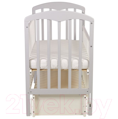Детская кроватка Polini Kids Simple 328 (белый/серый)