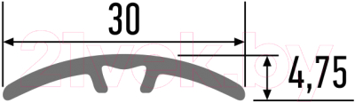 Порог КТМ-2000 70-017 Н 1.35м (дуб)
