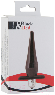 Вибропробка ToyFa Black & Red TPR / 901301-5 (черный)