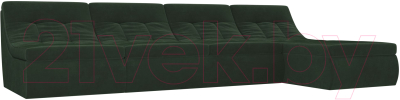 Диван Лига Диванов Холидей Модуль / 101869 (велюр зеленый) - Собранный комплект модулей - Модульный угловой диван