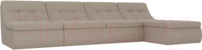 Диван Лига Диванов Холидей Модуль / 101879 (рогожка бежевый) - Собранный комплект модулей - Модульный угловой диван