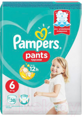 Подгузники-трусики детские Pampers Pants 6 Extra Large (38шт)