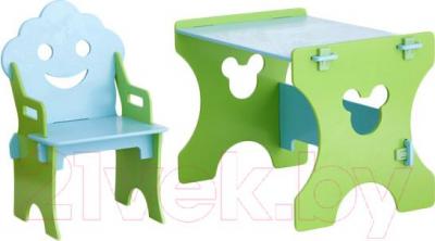 Комплект мебели с детским столом Столики Детям СГ-4 Гном (салатово-голубой) - общий вид