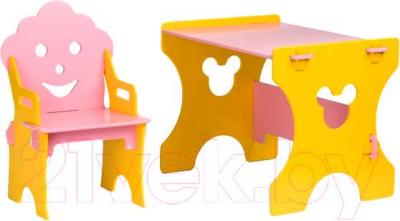 Комплект мебели с детским столом Столики Детям ЖР-4 Гном (желто-розовый) - общий вид