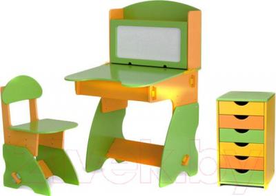 Комплект мебели с детским столом Столики Детям СОК-1 (салатово-оранжевый) - общий вид
