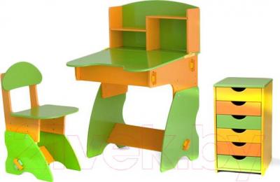 Комплект мебели с детским столом Столики Детям СОК-2 (салатово-оранжевый) - общий вид