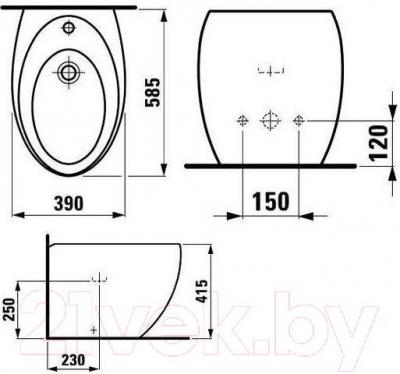 Биде напольное Laufen Alessi One 8329714003041