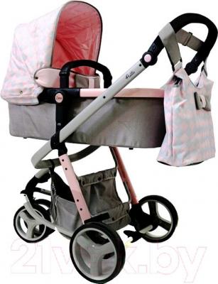 Детская универсальная коляска Anex Zana Putti 2 в 1 (розовый) - общий вид