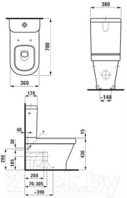 Унитаз напольный Laufen LB3 8246840000001