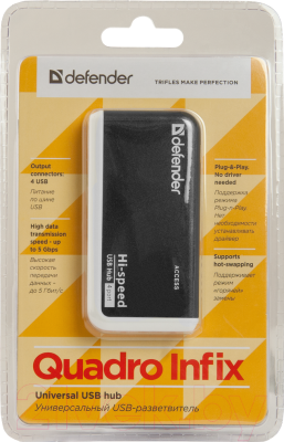 USB-хаб Defender Quadro Infix / 83504