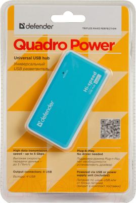 USB-хаб Defender Quadro Power / 83503