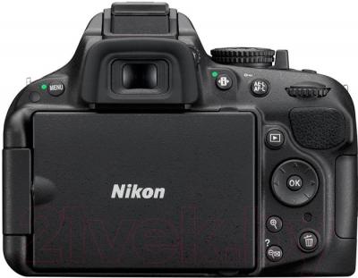 Зеркальный фотоаппарат Nikon D5200 Kit (18-55mm VR II, черный) - вид сзади