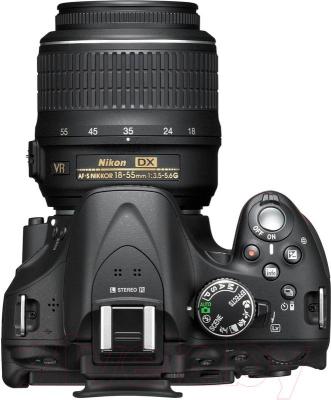 Зеркальный фотоаппарат Nikon D5200 Kit (18-55mm VR II, черный) - вид сверху