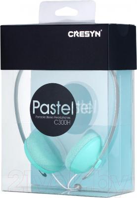Наушники Cresyn C300H Pastel (зеленый) - вид в упаковке