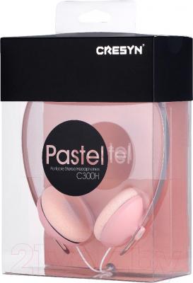 Наушники Cresyn C300H Pastel  (розовый) - вид в упаковке