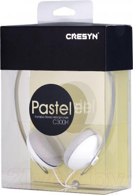 Наушники Cresyn C300H Pastel (желтый) - упаковка