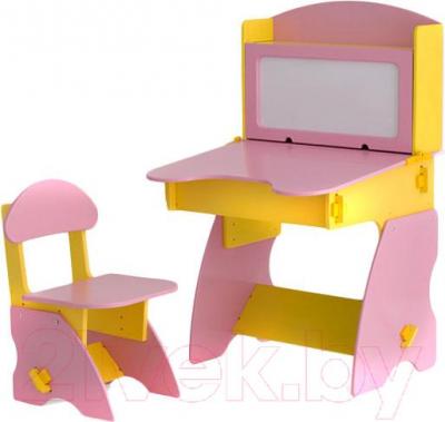 Комплект мебели с детским столом Столики Детям ЖР-1 (желто-розовый) - общий вид