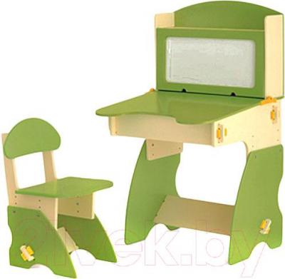 Комплект мебели с детским столом Столики Детям БC-1 (бежево-салатовый) - общий вид