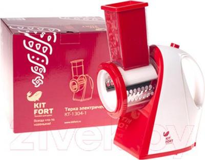 Овощерезка электрическая Kitfort KT-1304-1 (красный) - упаковка