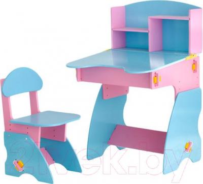 Комплект мебели с детским столом Столики Детям РГ-2 (розово-голубой) - общий вид