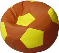 Бескаркасное кресло Flagman Мяч Стандарт М1.3-0608 (коричневый с желтым) - 