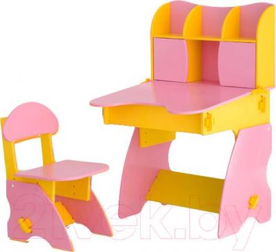 Комплект мебели с детским столом Столики Детям ЖР-3 (желто-розовый) - общий вид