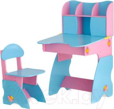 Комплект мебели с детским столом Столики Детям РГ-3 (розово-голубой) - общий вид