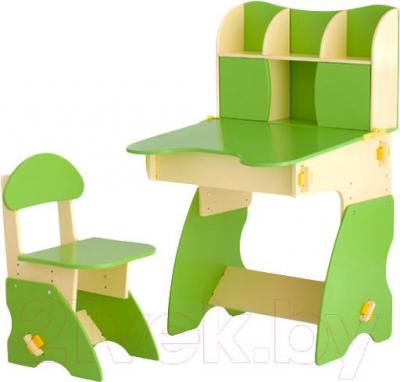 Комплект мебели с детским столом Столики Детям БC-3 (бежево-салатовый) - общий вид