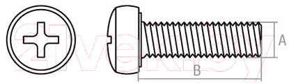 Винт Starfix Полусферическая головка М3x16 DIN 7985 / SMC1-51178-1000 (1000шт, оцинкованный) — фото 2