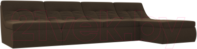 Оттоманка Лига Диванов Холидей Модуль / 101897 (микровельвет коричневый) - Собранный комплект модулей - Модульный угловой диван