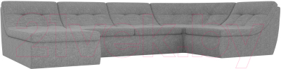 Оттоманка Лига Диванов Холидей Модуль / 101902 (рогожка серый) - Собранный комплект модулей - Модульный угловой диван