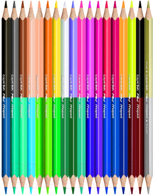 Набор цветных карандашей Maped Duo / 829601 (18шт)