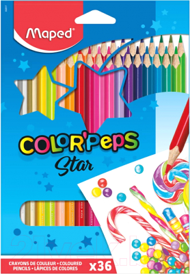 Набор цветных карандашей Maped Color Peps / 965171 (36шт)