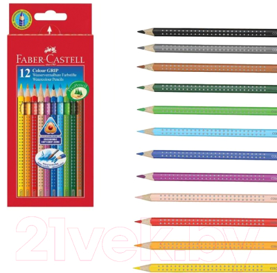 Набор цветных карандашей Faber Castell Castell Grip 2001 (12шт)