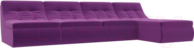 Модуль мягкий Лига Диванов Холидей Модуль / 101919 (микровельвет фиолетовый) - Собранный комплект модулей - Модульный угловой диван