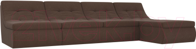 Модуль мягкий Лига Диванов Холидей Модуль / 101922 (рогожка коричневый) - Собранный комплект модулей - Модульный угловой диван