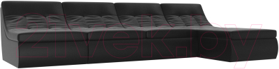 Модуль мягкий Лига Диванов Холидей Модуль / 101927 (экокожа черный) - Собранный комплект модулей - Модульный угловой диван