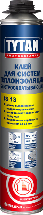 Клей для теплоизоляционных плит Tytan Professional IS 13 GUN (870мл)
