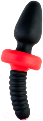 Вибропробка ToyFa Black & Red / 901338-5 (черный)