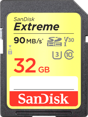 Карта памяти SanDisk Extreme SDHC 32GB (SDSDXVE-032G-GNCIN)