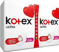Прокладки гигиенические Kotex Ultra Super ультратонкие с крылышками поверхность сеточка (16шт) - 