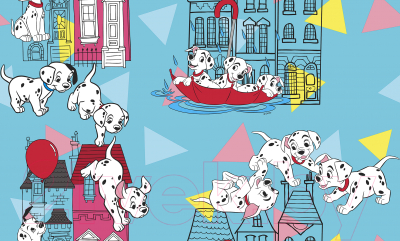 

Обои Erismann, Голубой;рисунок, Disney E-D-009B