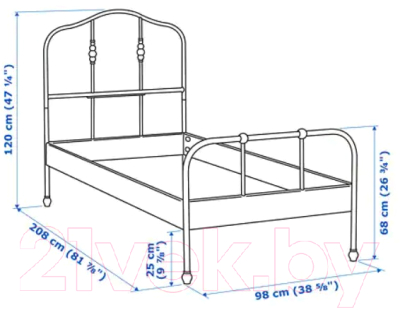 Односпальная кровать Ikea Сагстуа 692.688.50