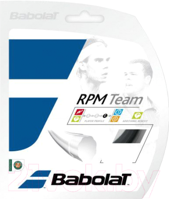 Струна для теннисной ракетки Babolat Rpm Team / 241108-105-125 (12м, черный)