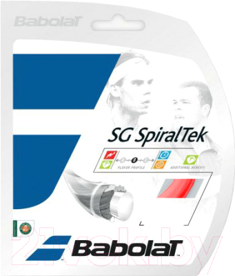 Струна для теннисной ракетки Babolat G Spiraltek / 241124-104-130 (12м, красный)